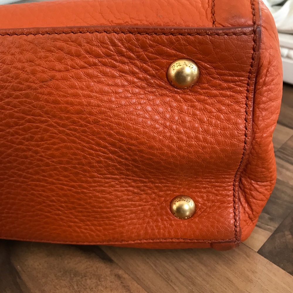 Prada Vit Daino “Papaya” Handbag - Picture 5 of 8